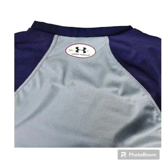 Under Armour HeatGear Compression Short sleeved shirt Blue&Gay #1228747 XL - Picture 4 of 9